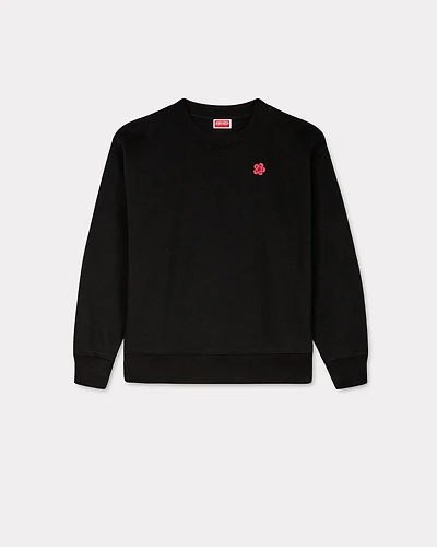 'Boke Flower' embroidered sweatshirt cotton
