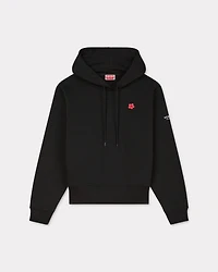 'Boke Flower' embroidered hoodie cotton