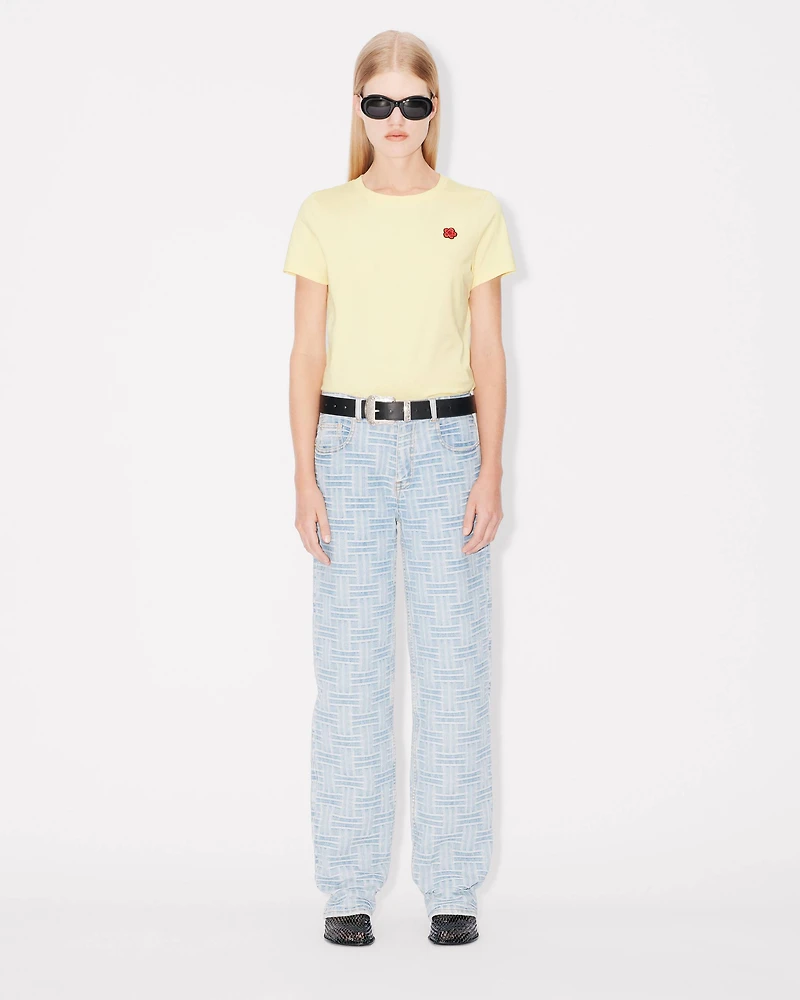 'Boke Flower' embroidered T-shirt cotton