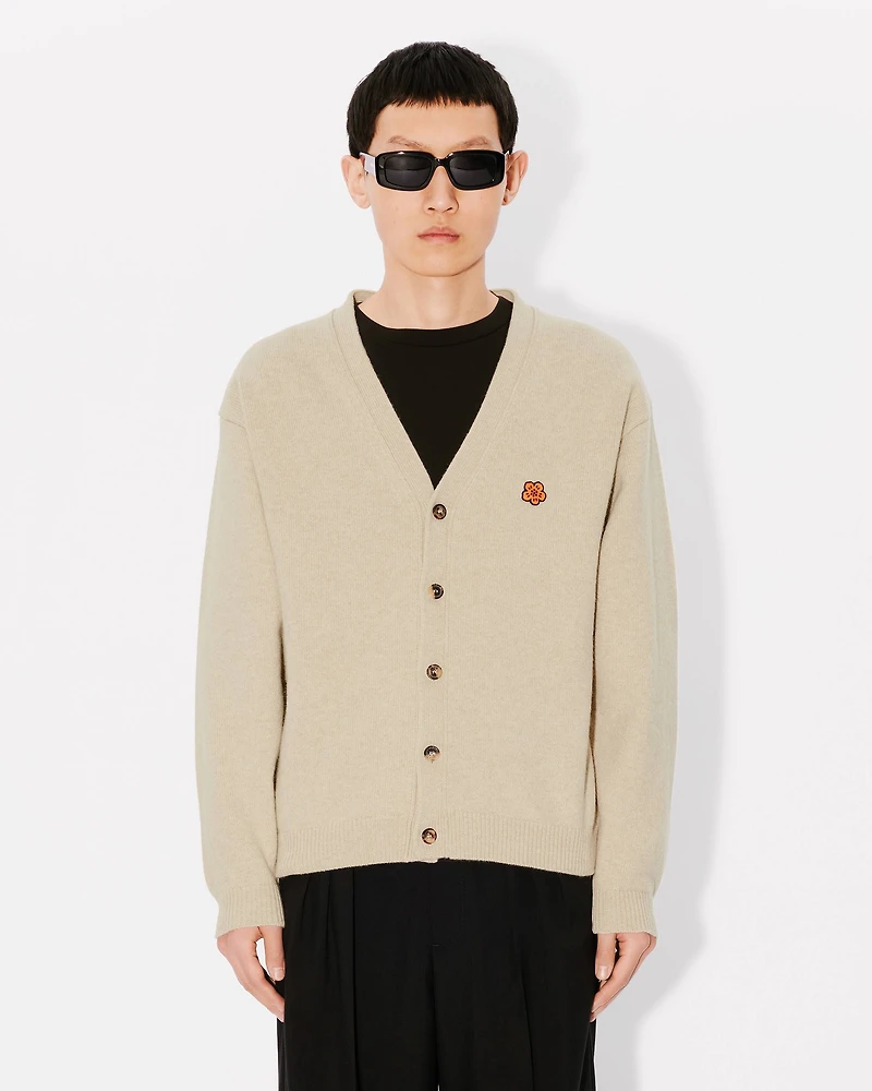 'Boke Flower' embroidered cardigan wool