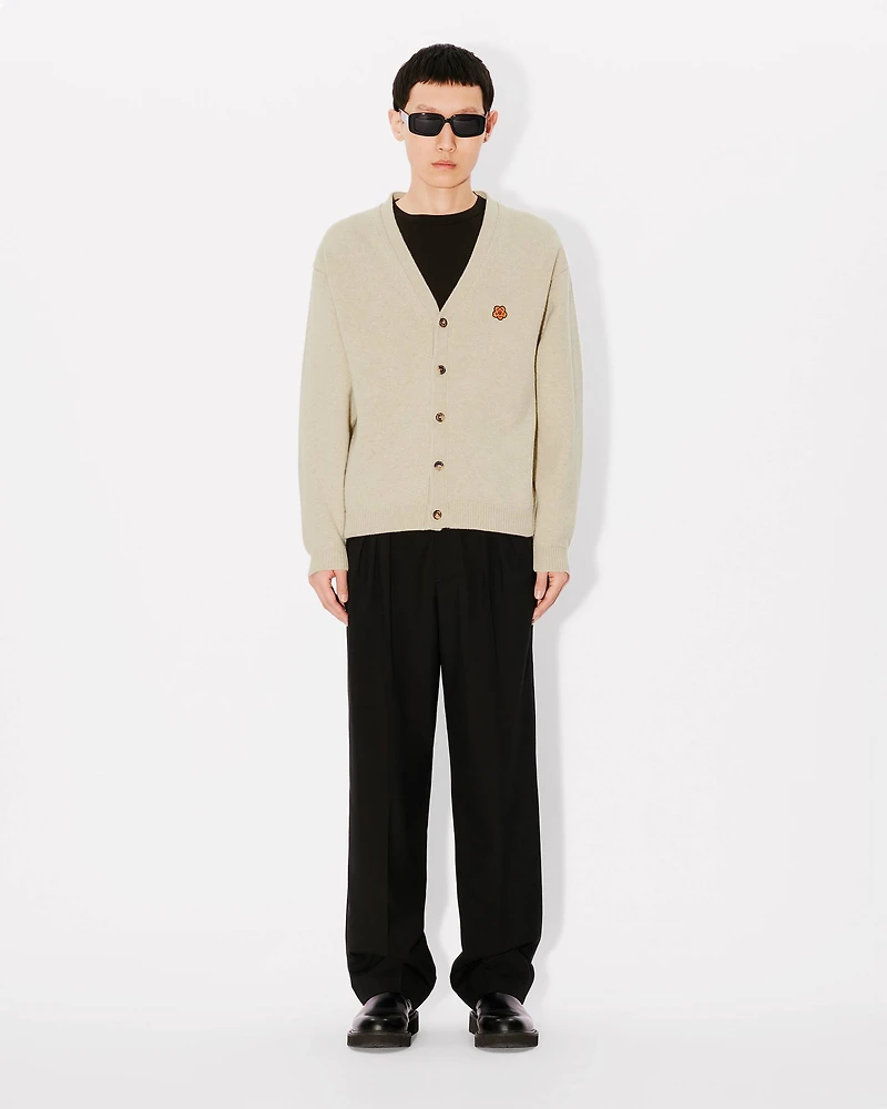 'Boke Flower' embroidered cardigan wool