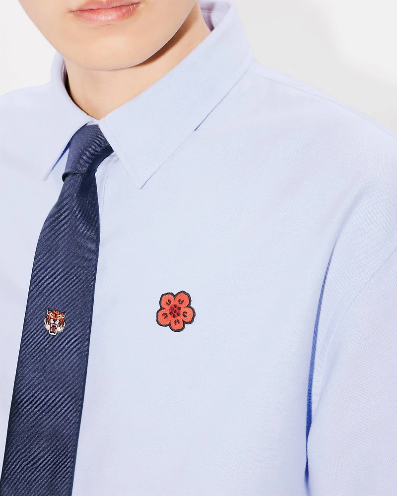 'Boke Flower' embroidered casual shirt