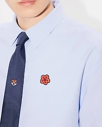 'Boke Flower' embroidered casual shirt