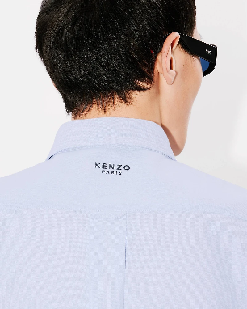 'Boke Flower' embroidered casual shirt