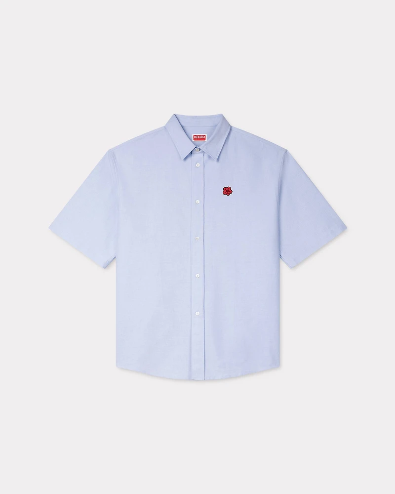 'Boke Flower' embroidered casual shirt
