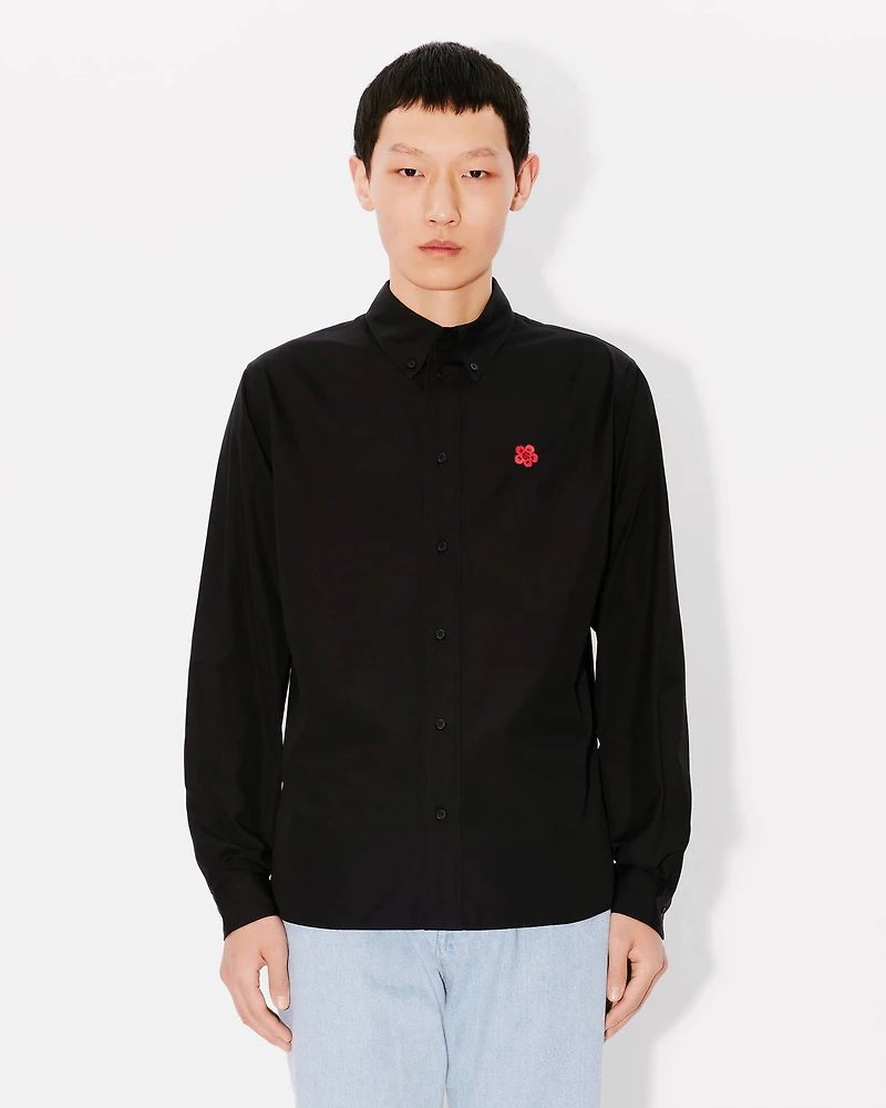 'Boke Flower' embroidered shirt cotton poplin