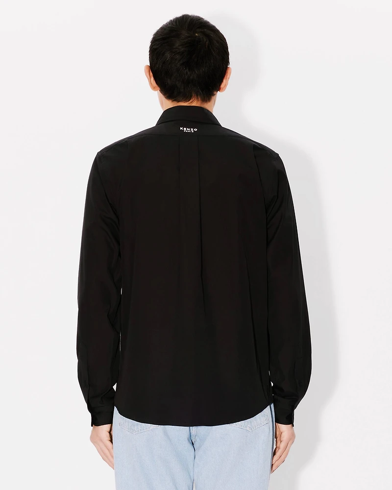 'Boke Flower' embroidered shirt cotton poplin