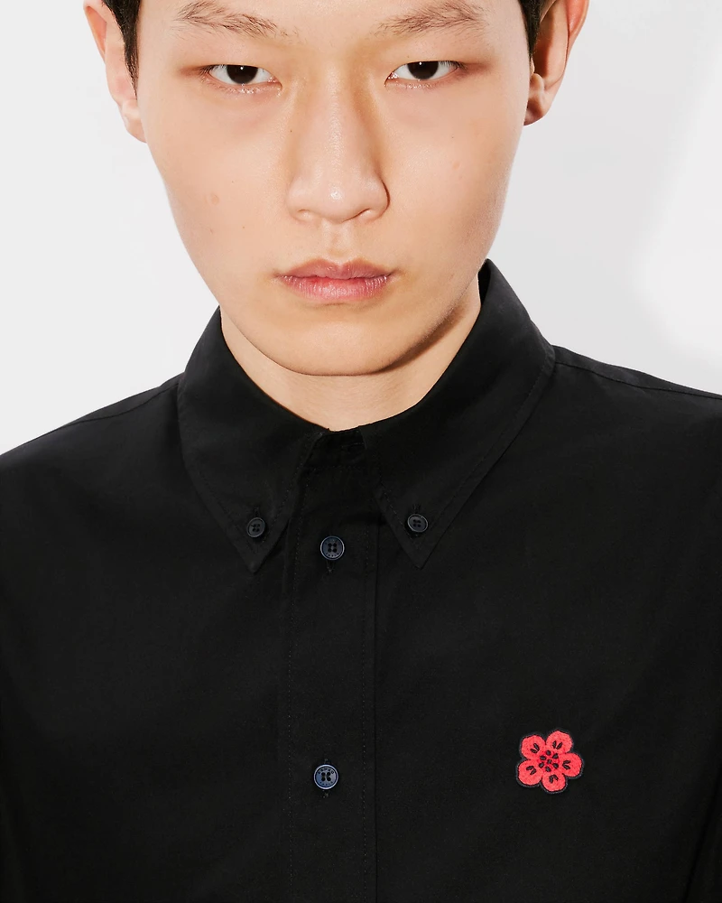 'Boke Flower' embroidered shirt cotton poplin
