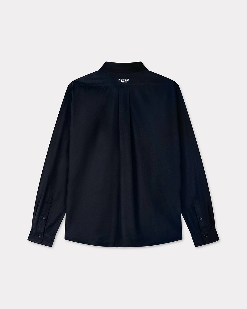 'Boke Flower' embroidered shirt cotton poplin