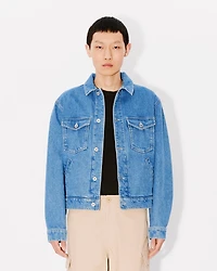 'Boke Flower' embroidered trucker jacket japanese denim