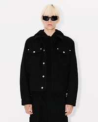 'Boke Flower' embroidered trucker jacket japanese denim