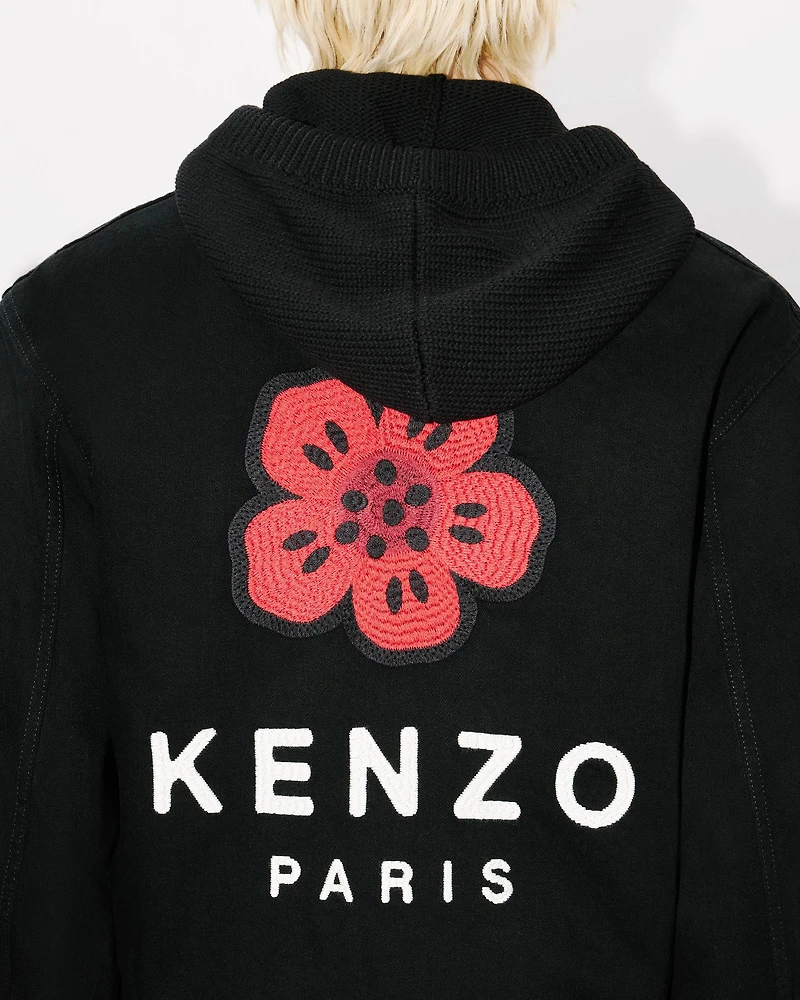 'Boke Flower' embroidered trucker jacket japanese denim