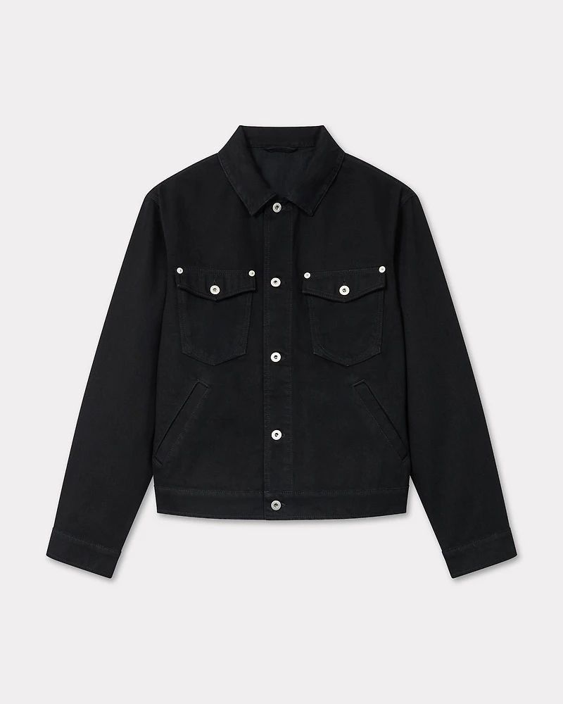 'Boke Flower' embroidered trucker jacket japanese denim