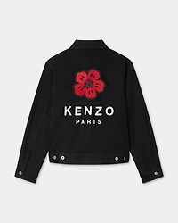 'Boke Flower' embroidered trucker jacket japanese denim
