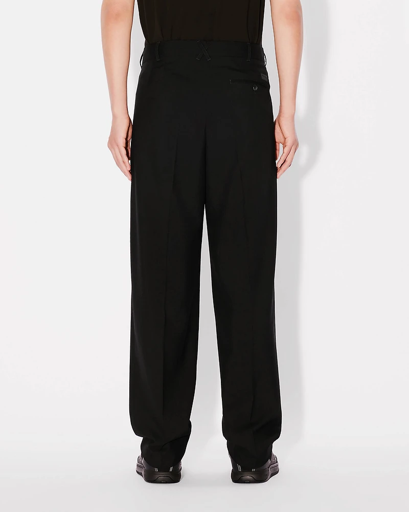 Pleated tailored pants virgin wool