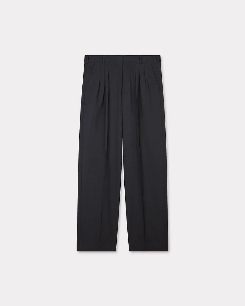 Pleated tailored pants virgin wool
