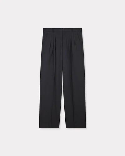 Pleated tailored pants virgin wool