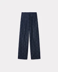 'KENZO Weave' pleated tailored pants wool