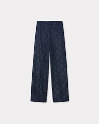 'KENZO Weave' pleated tailored pants wool
