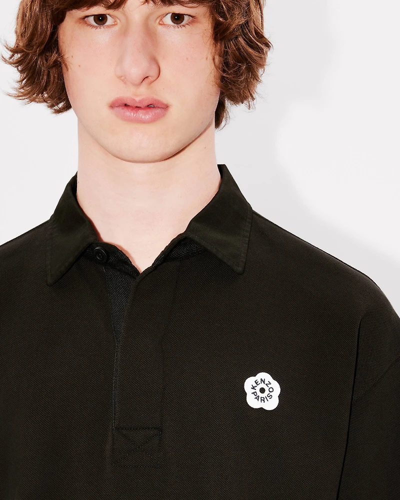 'Boke Flower 2.0' embroidered polo cotton
