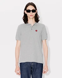 'Boke Flower' embroidered slim polo cotton