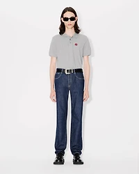 'Boke Flower' embroidered slim polo cotton