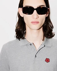 'Boke Flower' embroidered slim polo cotton