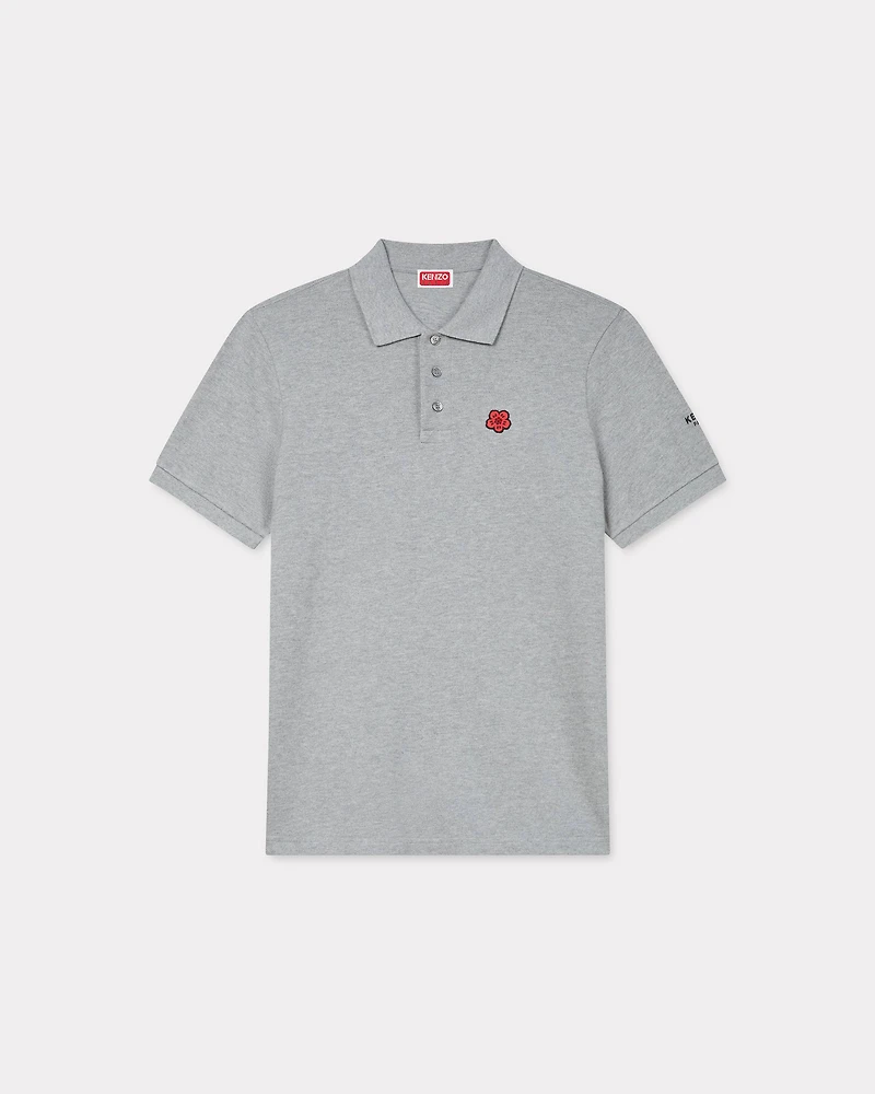 'Boke Flower' embroidered slim polo cotton