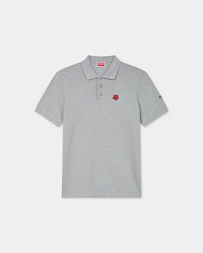 'Boke Flower' embroidered slim polo cotton