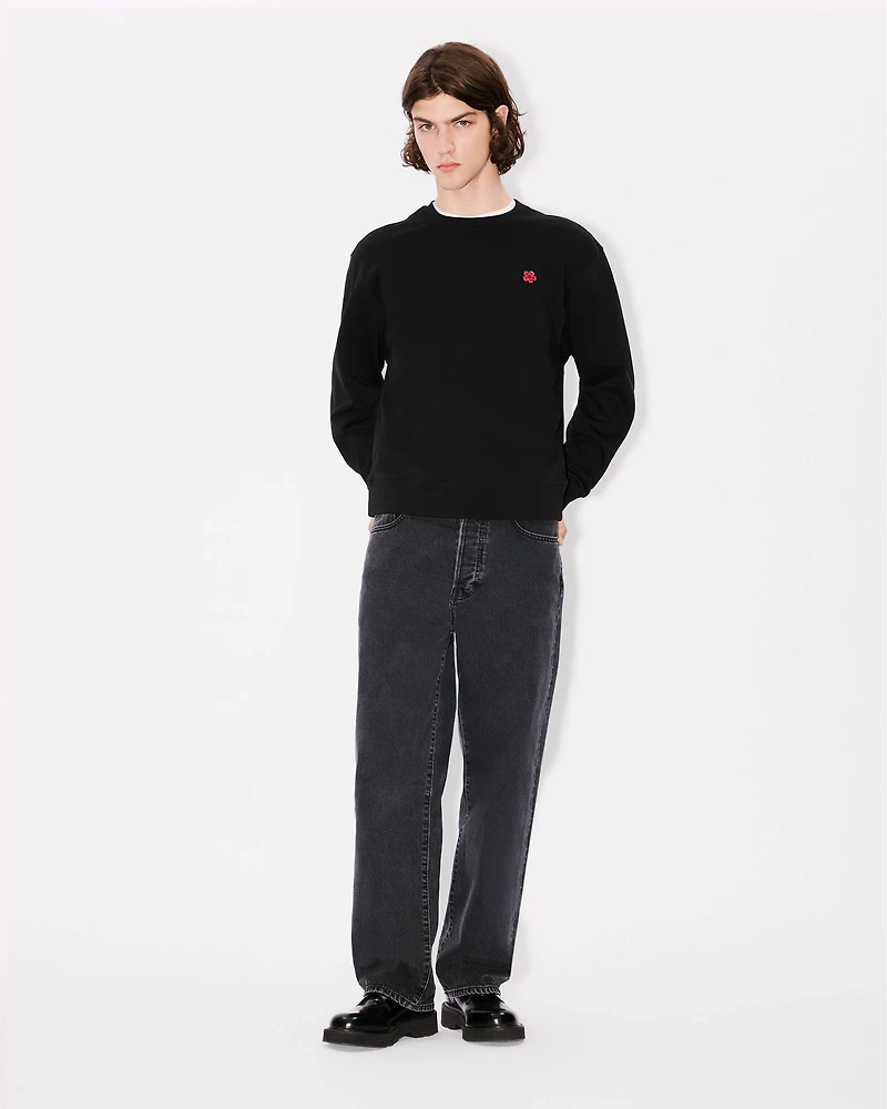 'Boke Flower' embroidered sweatshirt cotton