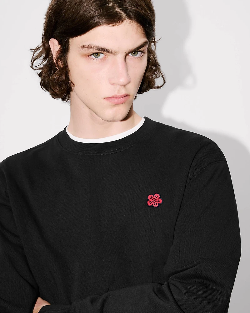 'Boke Flower' embroidered sweatshirt cotton