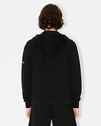 'Boke Flower' embroidered zipped hoodie cotton