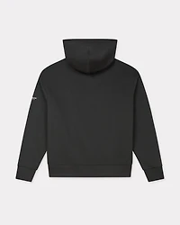 'Boke Flower' embroidered zipped hoodie cotton