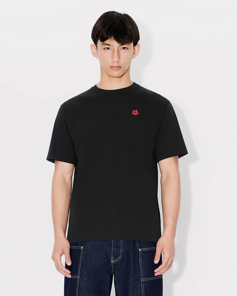 'Boke Flower' embroidered T-shirt cotton