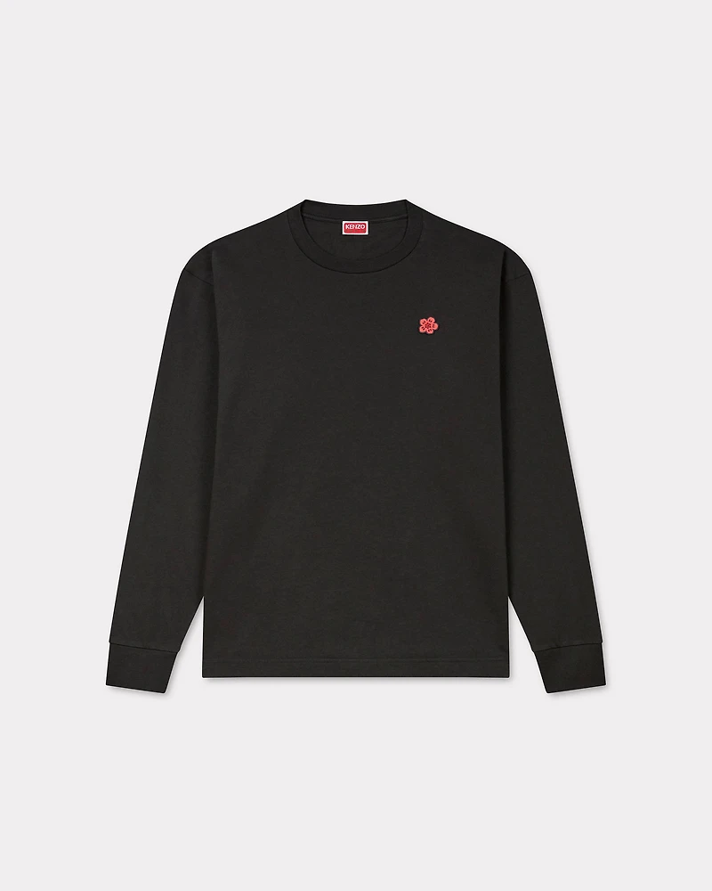 'Boke Flower' embroidered long sleeve T-shirt cotton