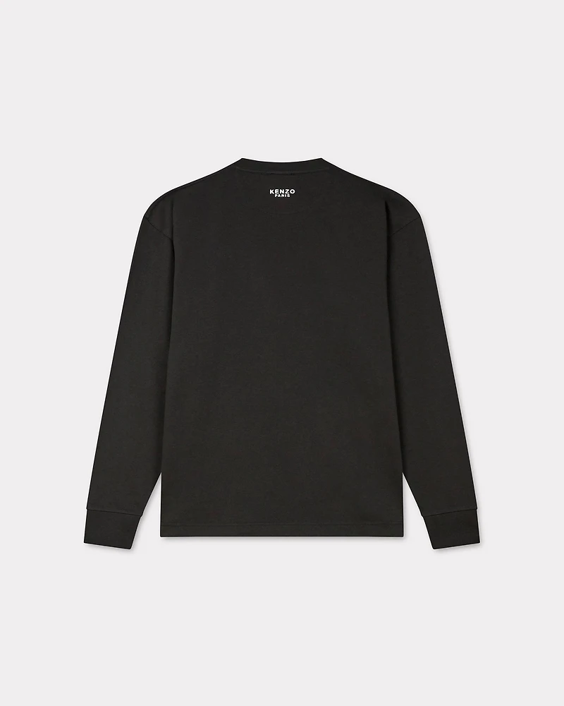 'Boke Flower' embroidered long sleeve T-shirt cotton