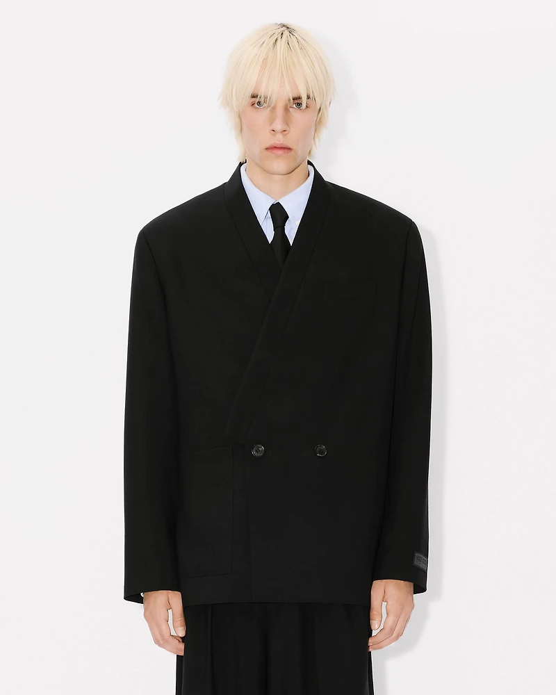 Tailored kimono jacket virgin wool