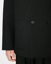 Tailored kimono jacket virgin wool