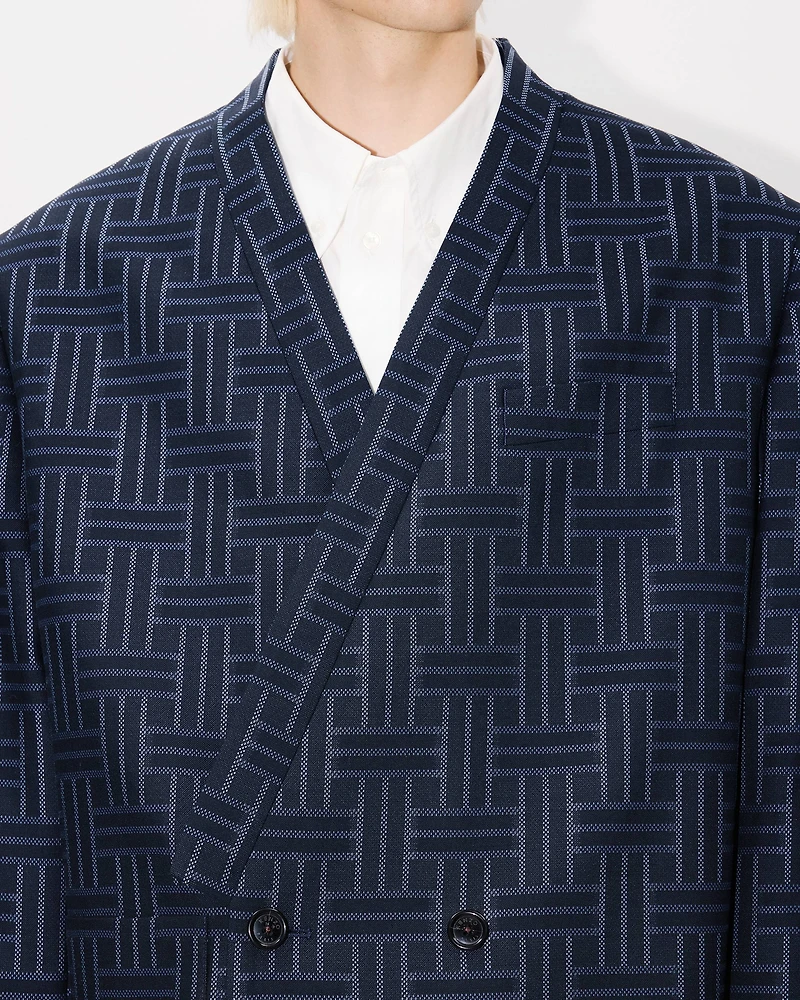 'KENZO Weave' tailored kimono jacket wool and cotton