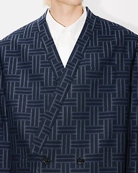 'KENZO Weave' tailored kimono jacket wool and cotton