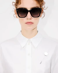 'Boke Flower' shirt cotton poplin