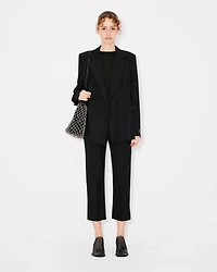 Cropped pants virgin wool