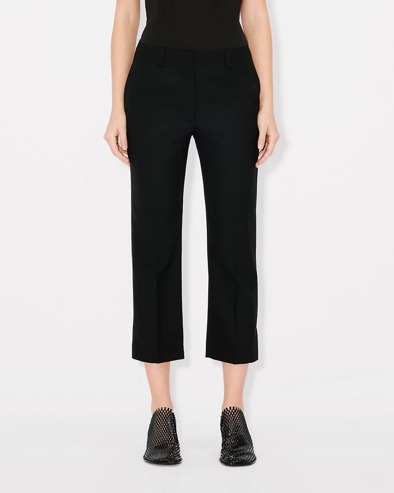 Cropped pants virgin wool