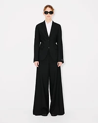 Wide leg pants virgin wool