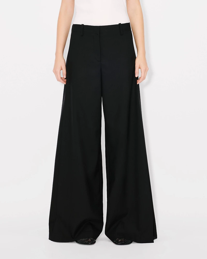 Wide leg pants virgin wool