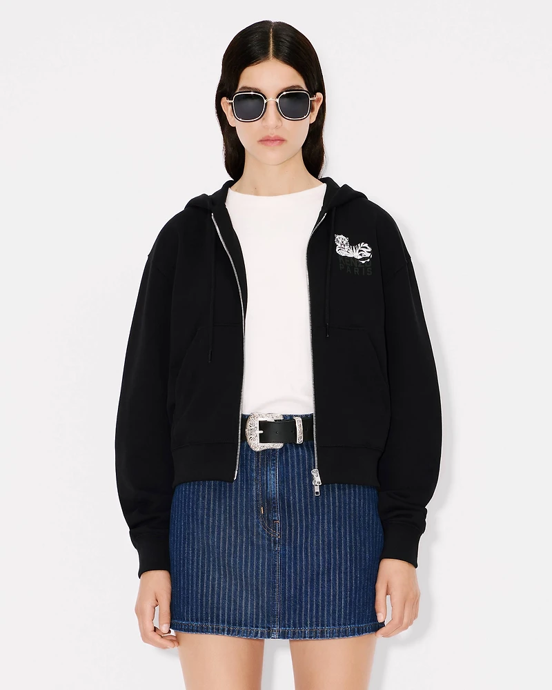 'KENZO Happy Tiger' zipped hoodie cotton
