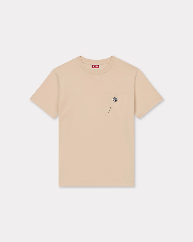 'Boke Flower' embroidered loose T-shirt cotton