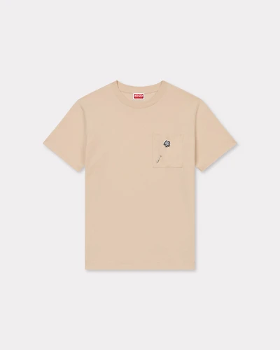 'Boke Flower' embroidered loose T-shirt cotton