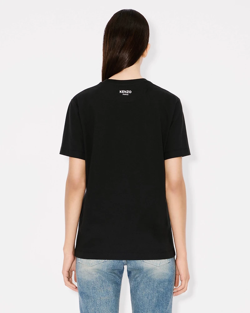 'Boke Flower' embroidered loose T-shirt cotton