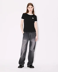 'Boke Flower 2.0' embroidered rib T-shirt